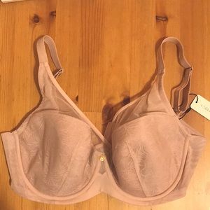 Understance Ivy Smooth Lace FlexWire bra in desert rose, 30H (US)